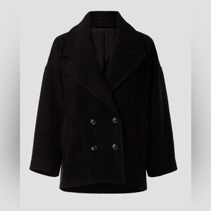 Club Monaco Sophisticated Women's Black Pea Coat